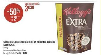 chocolat noir Kellogg's