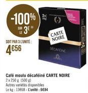 café moulu décaféiné Carte noire