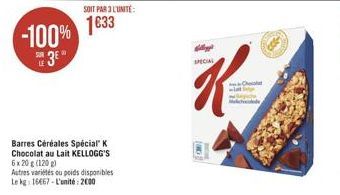 chocolat au lait Kellogg's