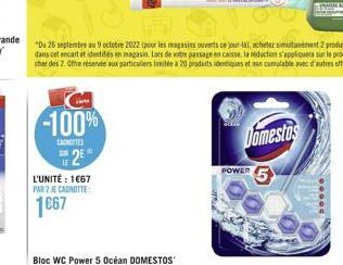 -100%  CANTES  2€  L'UNITÉ : 1667 PAR 2 JE CAGNOTTE:  1667  Domestos POWER 5 