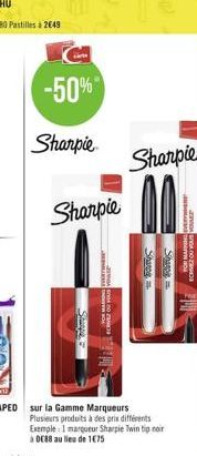 -50%  Sharpie  Sharpie  Shopby  CRIVEZ OU VOUS VOU  Sharpie  PP  ECHIVEZ OU VOUS VOULEZ 