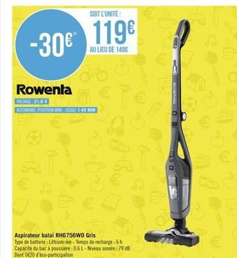 aspirateur balai Rowenta