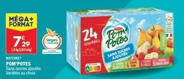 méga+ format  729  216230  materne pom'potes sans sucres ajoutés. variétés au choix.  vergers  24  gourdes  pom  potes  sans sucres ajoutes  kopps forms bbs m  lower 