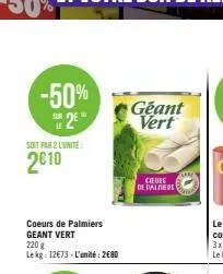 palmiers géant vert