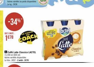 caffe latte Lactel