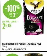 riz basmati Taureau Ailé