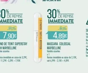 www  stwine term  de remise  6,99€  4,89€  mascara colossal  maybelline  variétés assorties  x1  remise immédicte en caisse de 2,10€,  soit 6,99€ 2,10€ 4,89€ 