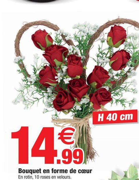 Bouquet en formee de coeur