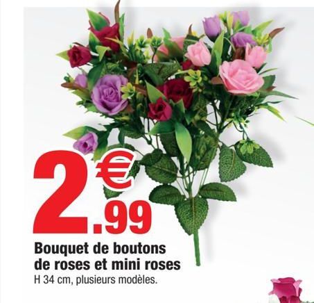 bouquet de boutons de roses et mini roses