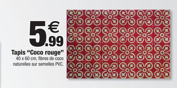 tapis Coco rouge