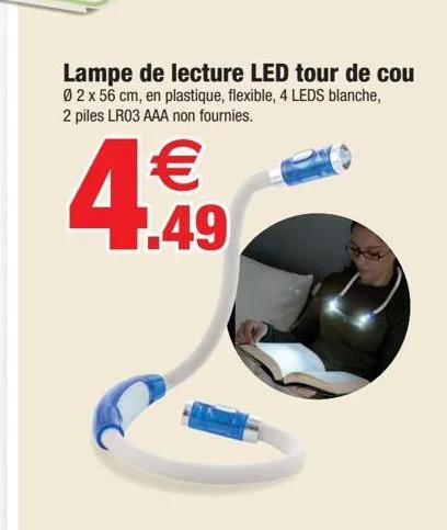 lampe de lecture led tour de cou