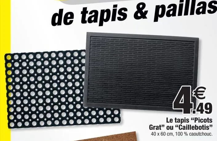 le tapis picots grat ou caillebotis