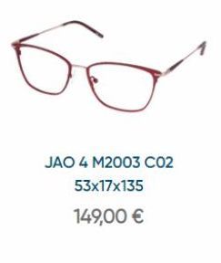 JAO 4 M2003 C02  53x17x135  149,00 € 