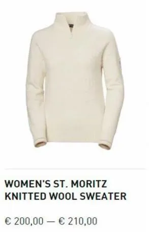 women's st. moritz knitted wool sweater  € 200,00 - € 210,00 