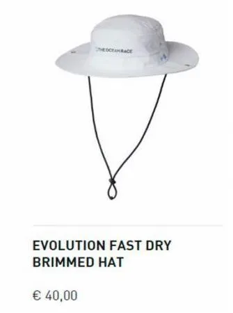 € 40,00  tamrace  evolution fast dry brimmed hat 