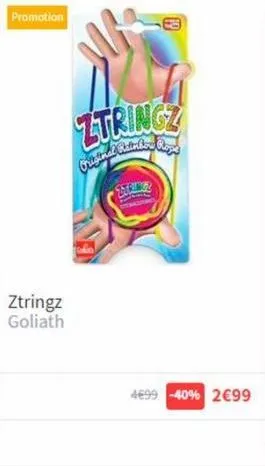 promotion  ztringz goliath  ztringz original batendor pope  stange  4€99 -40% 2€99 