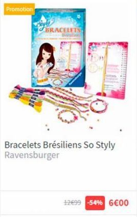 Promotion  kyla BRACELETS  RENDEL  Bracelets Brésiliens So Styly Ravensburger  12699 -54% 6€00 