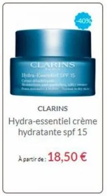 crème hydratante clarins