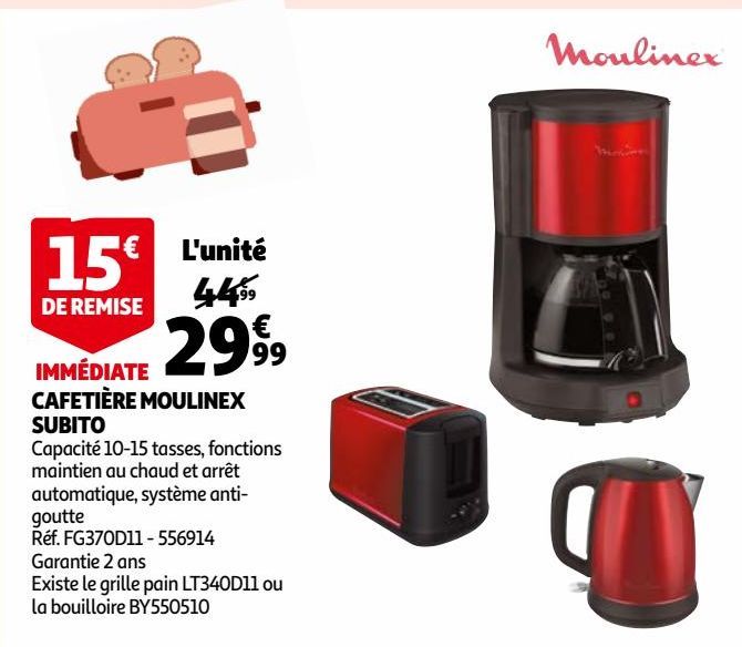 CAFETIÈRE MOULINEX SUBITO