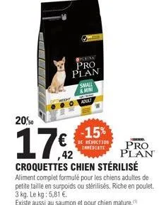 Croquettes chat adulte stérilisé au lapin Super Premium - 3 kg Proplan