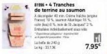 Int  81995-4 Tranches  de terrine au saumon Adicar 42 Ch fra 15% 16%  %25  Lab240 