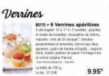 verrines  80115-6 verrines aperitives acer 12 à 11:3  de 10- de b  ra dakard pad frase mer fra  9.95€ 