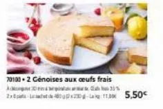 70100-2 génoises aux ceufs frais  norge begin 5%  2002-1105,50€ 