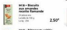 94136. Biscuits aux amandes recette flamande  24  Lad 100  2,50€ 