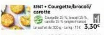33547-courgette/brocoli/  coupe 25 % cane 25 % orig franc  l300-116 3,30€  carotte  25, 