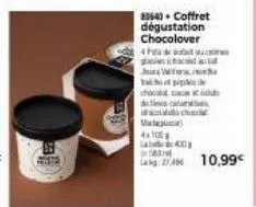 23  80540 coffret dégustation chocolover 4 patuc galld w  at pipiles de chocad catida  v  4x100 lated40 500m  27a 10,99 