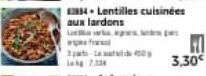 fr  -LCX  54 Lentilles cuisinées aux lardons  3,30€ 