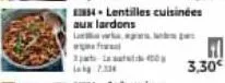 fr  -lcx  54 lentilles cuisinées aux lardons  3,30€ 