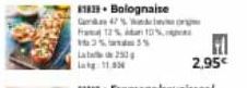 183. Bolognaise  G47% W  Fra 1 135%  L250  11.  10%  2.95€ 