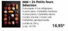 A  39995.24 Petits fours Sélection  La bo  La 10,7  4cars 4 s 44  2 aastaladar.ca panda  16,95€ 