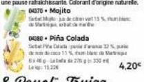 04380. Piña Colada  SP C22%  15%, bad Metr 6x460-2330  Lak1522 