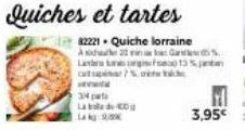 Quiches et tartes  www.  34 pat  La deg Lakg: 999  82221. Quiche lorraine A2% Landstorgsseo 13 %janten cate 