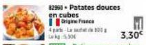 82960. Patates douces en cubes  Origine France 