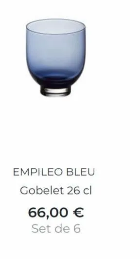 empileo bleu  gobelet 26 cl  66,00 €  set de 6 