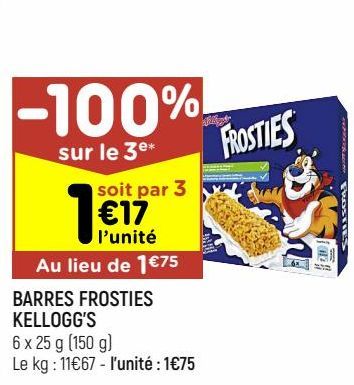 barres frosties Kellogg's