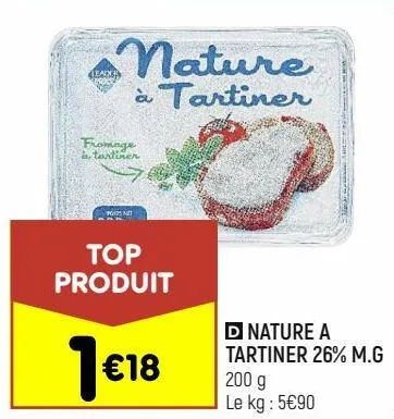 nature a tartiner 26% m.g.
