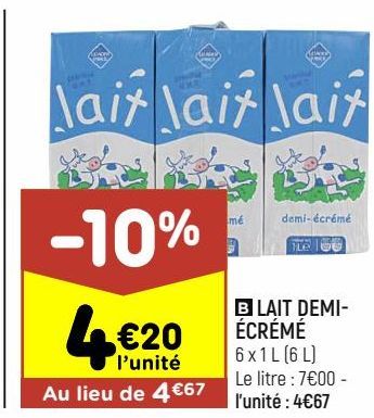 lait demi-écrémé