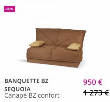 -26%  BANQUETTE BZ  SEQUOIA Canapé BZ confort  950 €  1273 €  