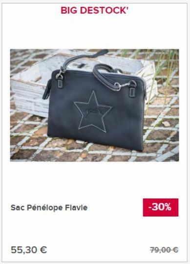 BIG DESTOCK'  Sac Pénélope Flavle  55,30 €  CHE  -30%  79,00 €  