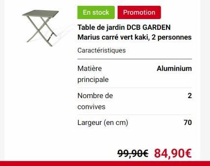 table de jardin 