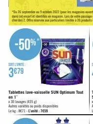 soit l'unite:  3€79  -50%  -30  sun  primer 