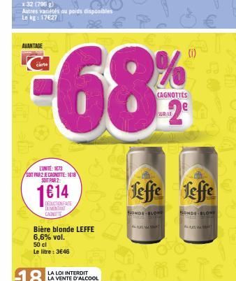 bière blonde Leffe