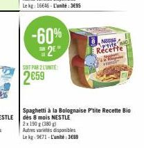 spaghetti à la bolognaise Nestlé