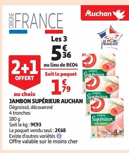  jambon supérieur auchan