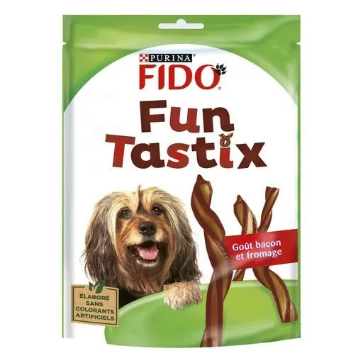 stick pour chien bacon et fromage fido fun tastix