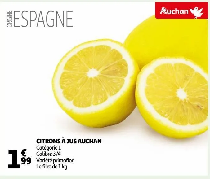 citrons à jus auchan